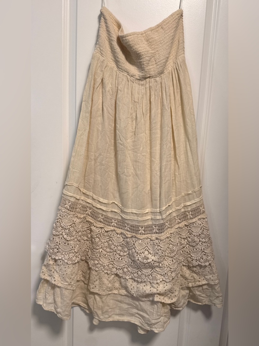 Free People Boho Cotton Skirt / Dress (2-in-1)